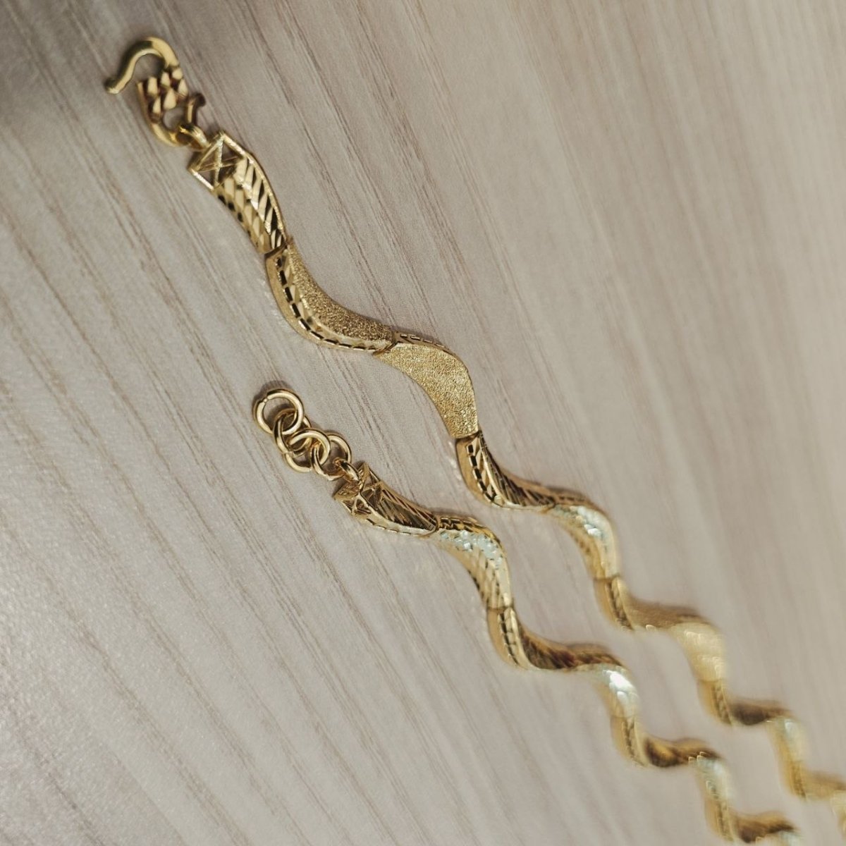 916 Gold Wavy Bracelet | New Design ElegantBraceletsBest Gold Shop