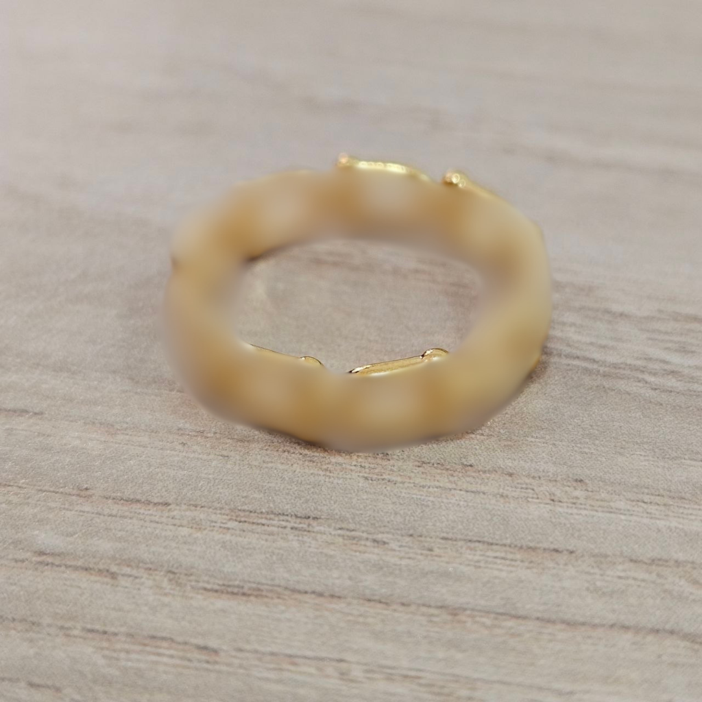 916 Gold Anchor Link Hook Ring