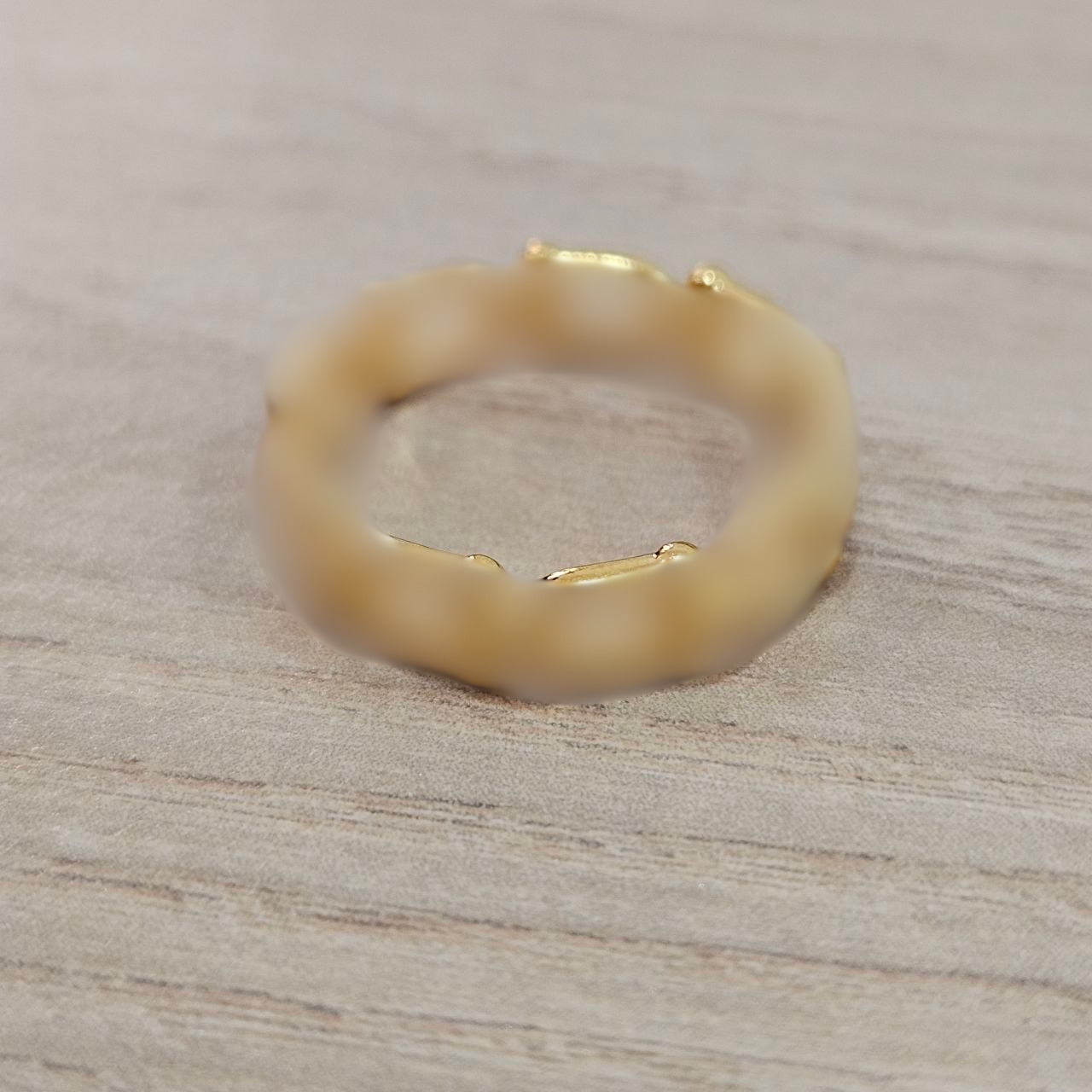 916 Gold Anchor Link Hook Ring