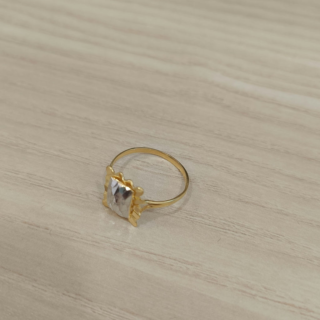 916 Gold Two-Tone Biscot V3 Ring | Elegant 22K Gold Design