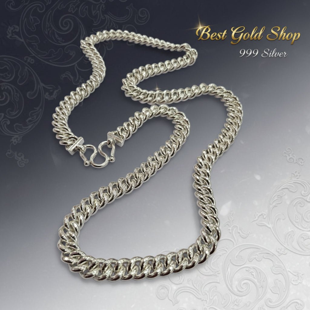 999 Silver (24K) Silver Fish Bone Chain Necklace for WomenNecklacesBest Gold Shop