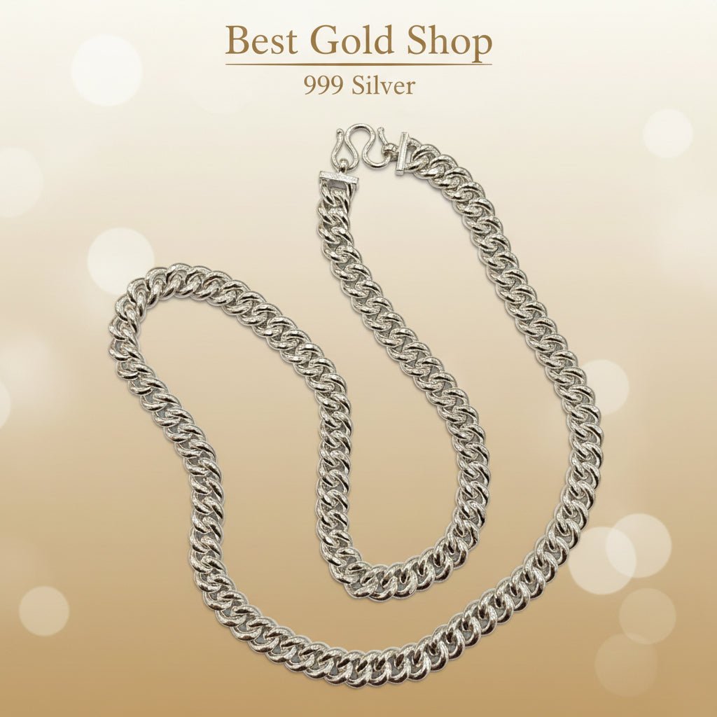 999 Silver (24K) Silver Fish Bone Chain Necklace for WomenNecklacesBest Gold Shop