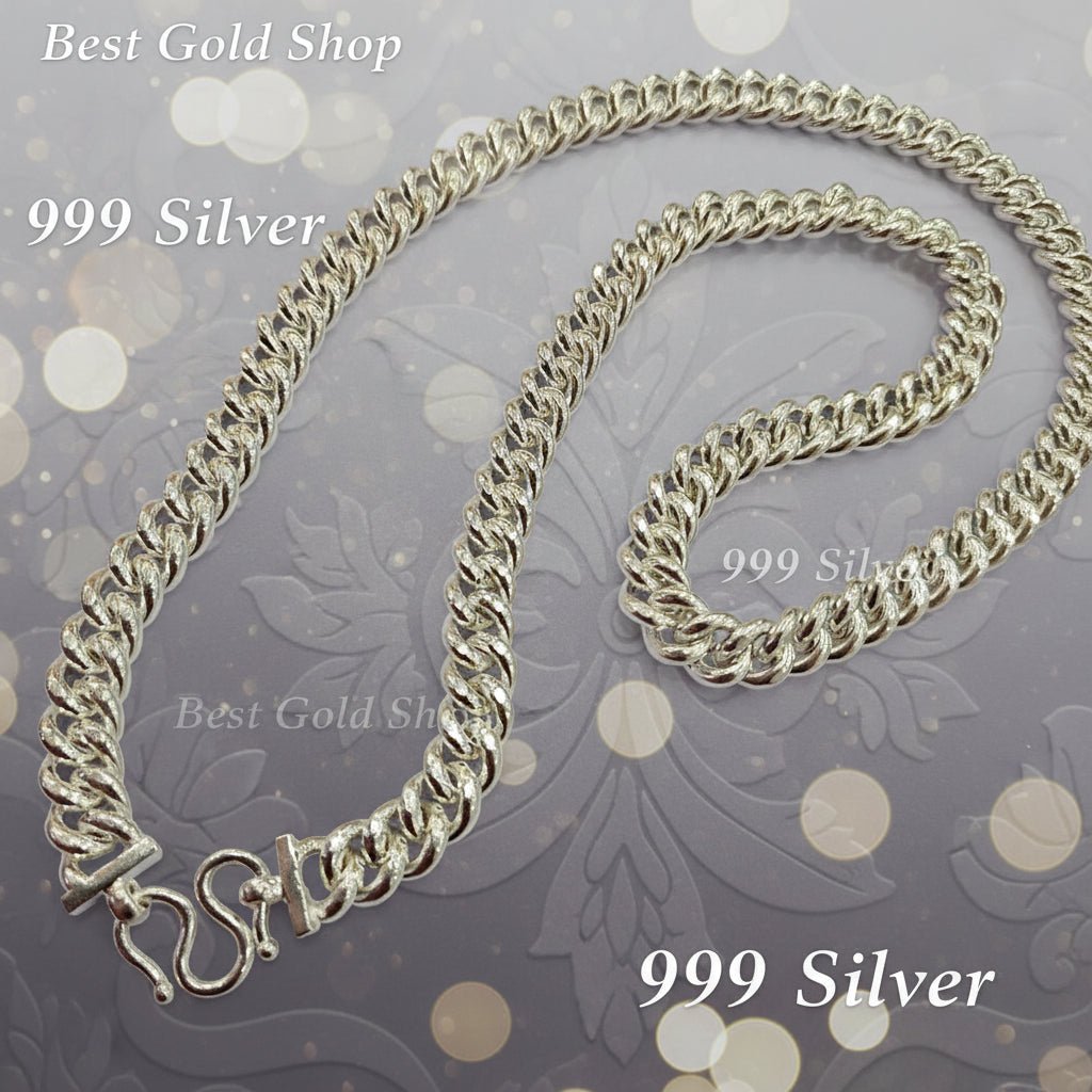 999 Silver (24K) Silver Fish Bone Chain Necklace for WomenNecklacesBest Gold Shop