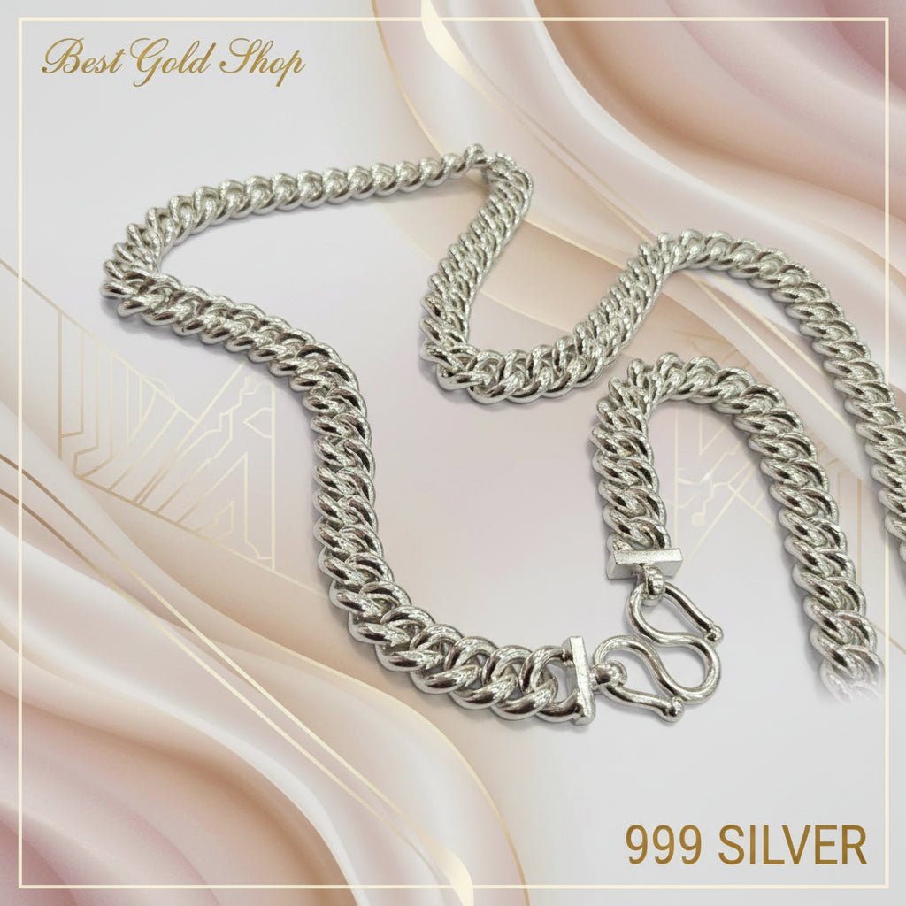 999 Silver (24K) Silver Fish Bone Chain Necklace for WomenNecklacesBest Gold Shop