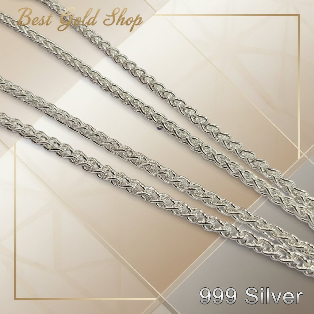 999 Silver (24K) Silver Spike Necklace Bracelet for WomenBraceletsBest Gold Shop