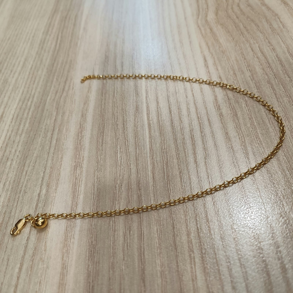 916 Gold Round Link Bell Anklet | Classic 22K Gold
