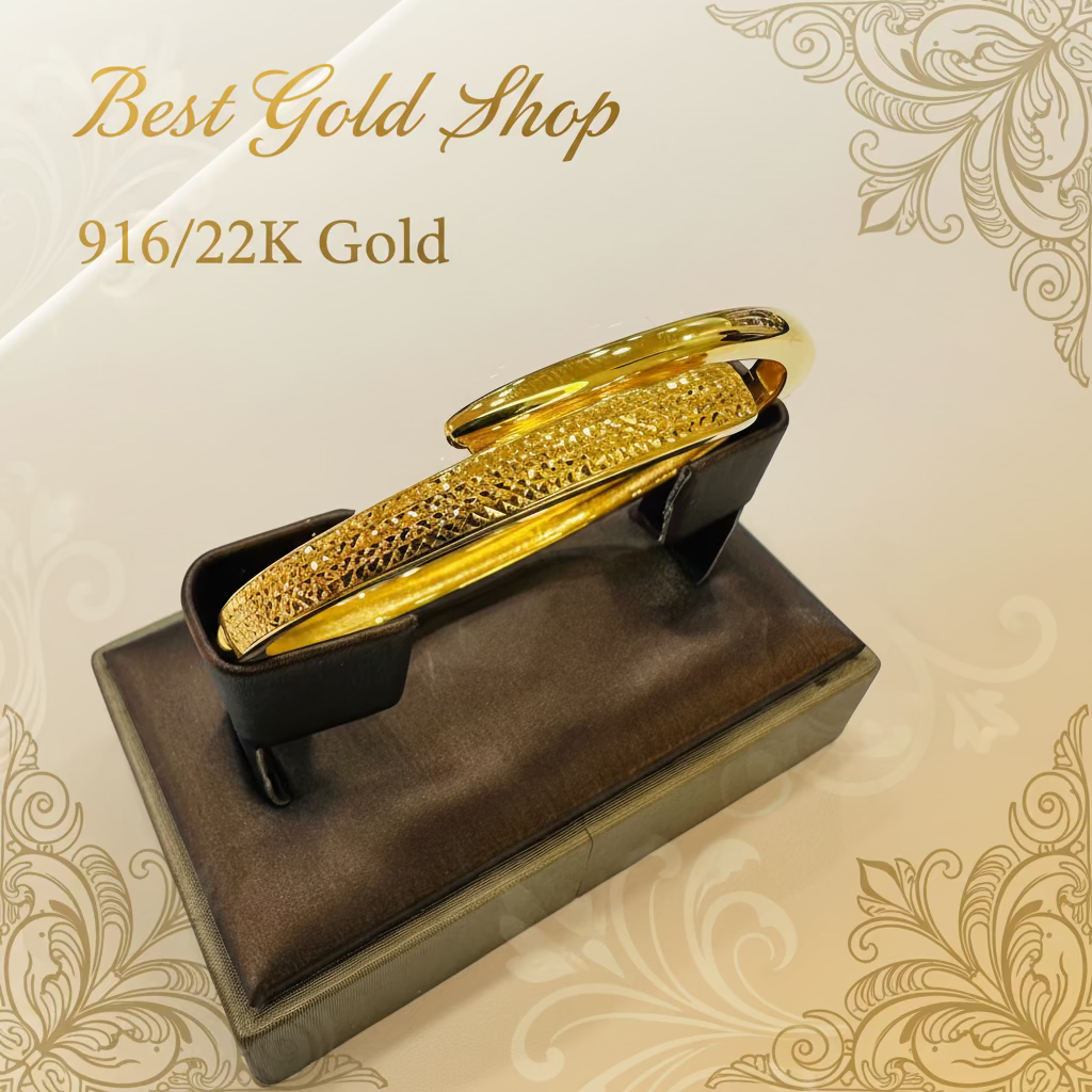 22K / 916 Gold Cuff Bangle by Best Gold ShopBraceletsBest Gold Shop