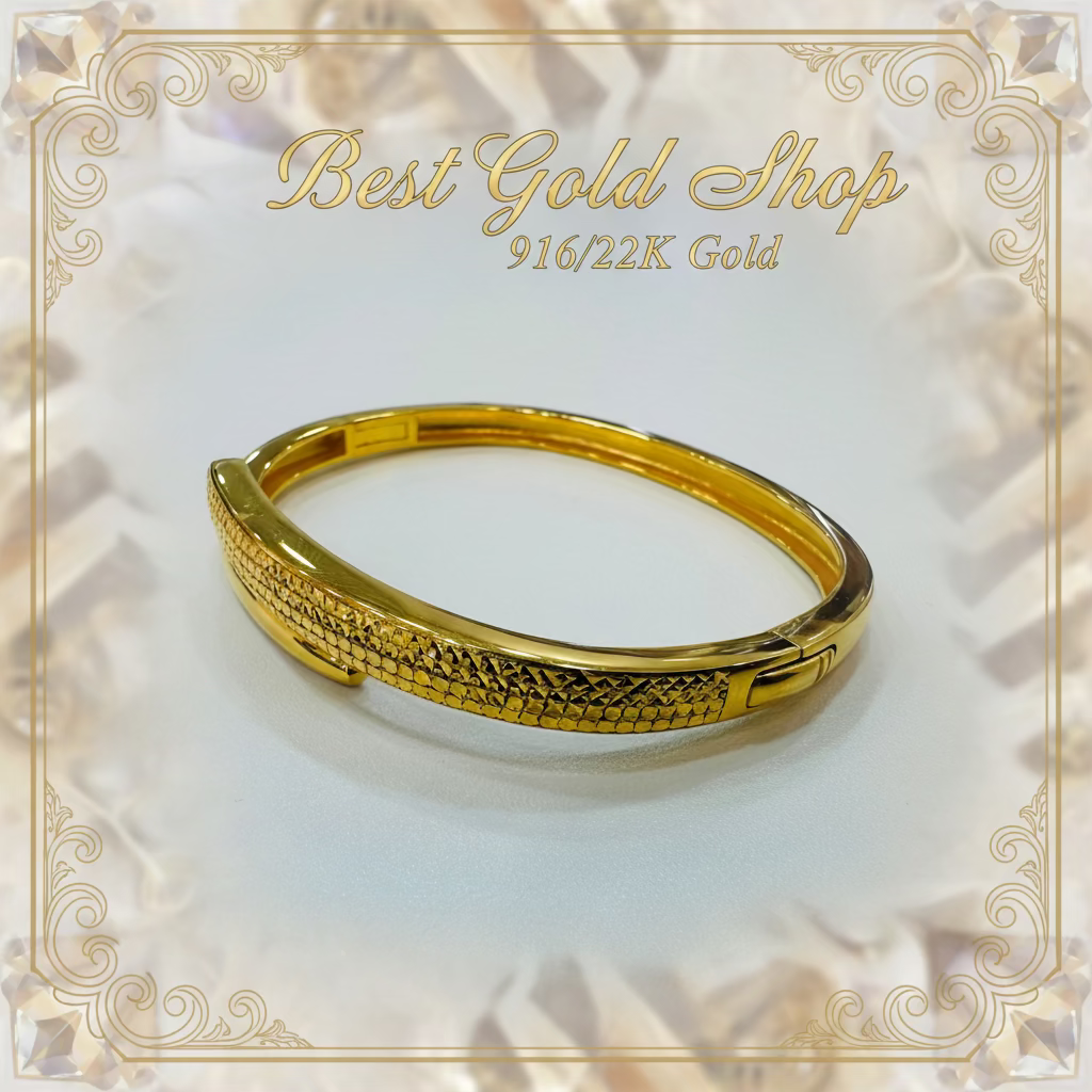 22K / 916 Gold Cuff Bangle by Best Gold ShopBraceletsBest Gold Shop