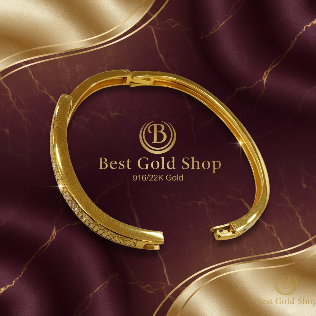 22K / 916 Gold Cuff Bangle by Best Gold ShopBraceletsBest Gold Shop