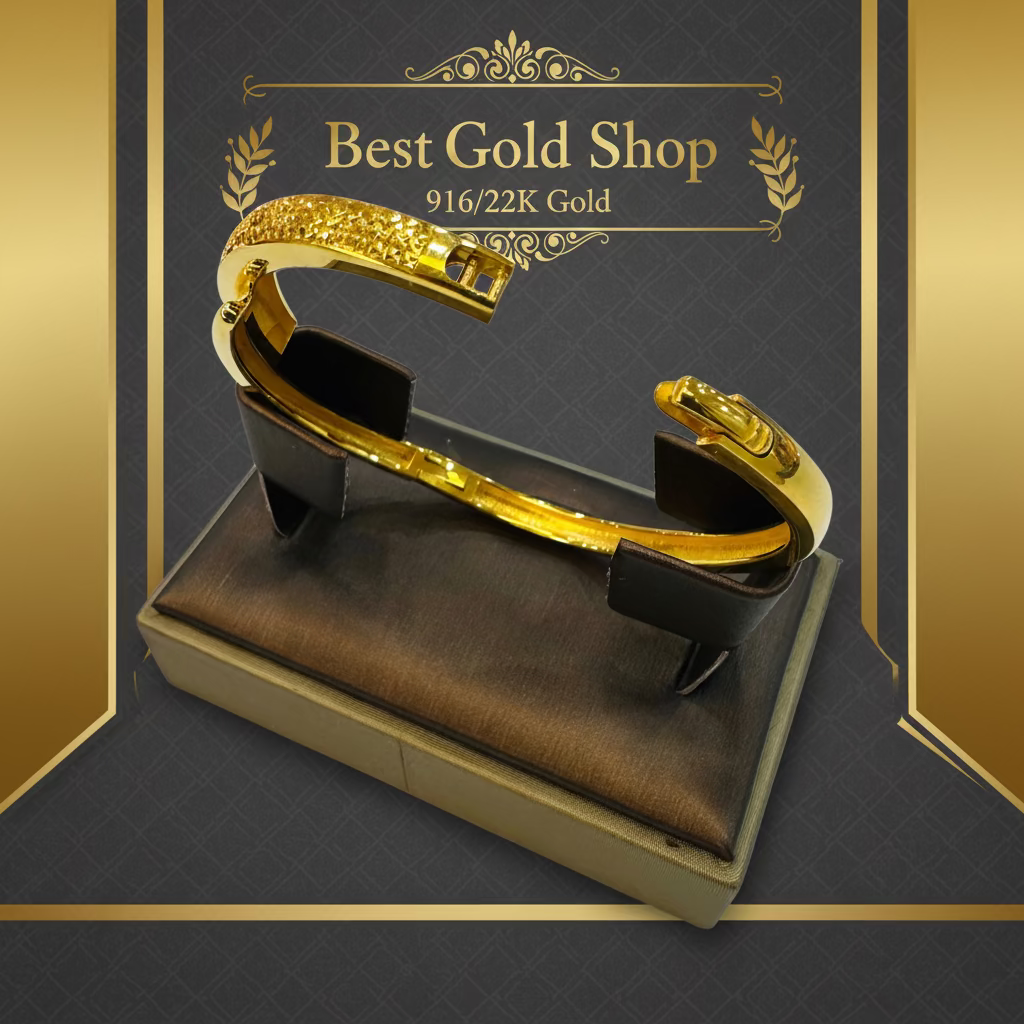 22K / 916 Gold Cuff Bangle by Best Gold ShopBraceletsBest Gold Shop