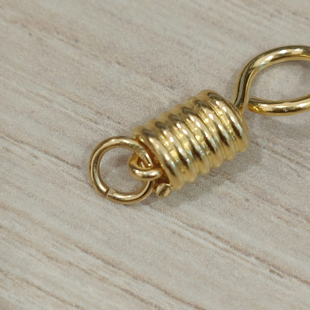 916 Gold Plain Coil Pendant Pin Connector – 2cm