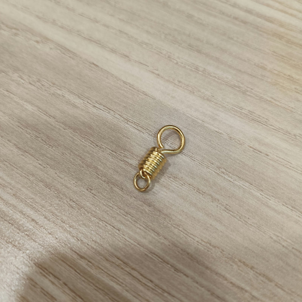 916 Gold Plain Coil Pendant Pin Connector – 2cm