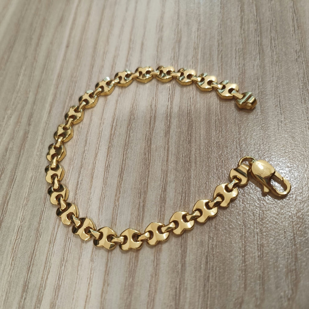 916 Gold Metric Heart Bracelet | Elegant 22K Heart Design