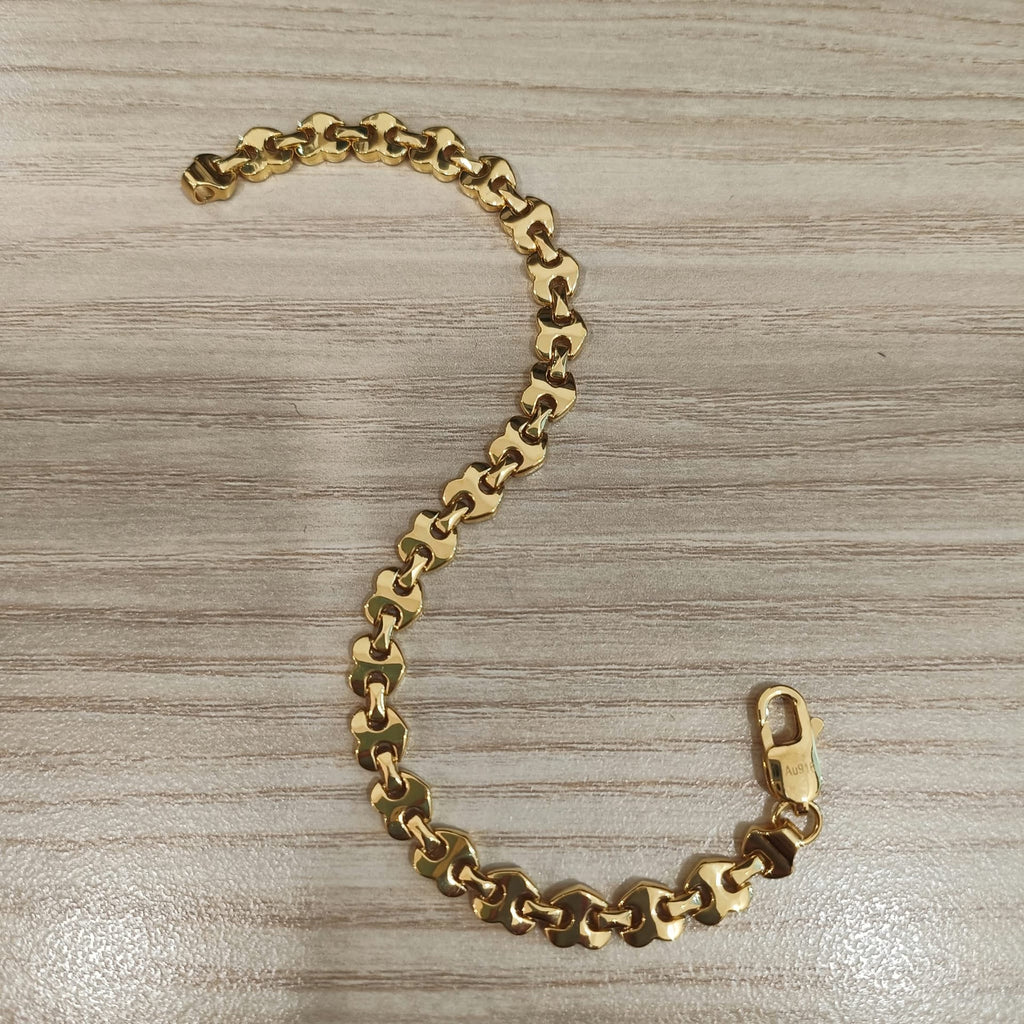 916 Gold Metric Heart Bracelet | Elegant 22K Heart Design