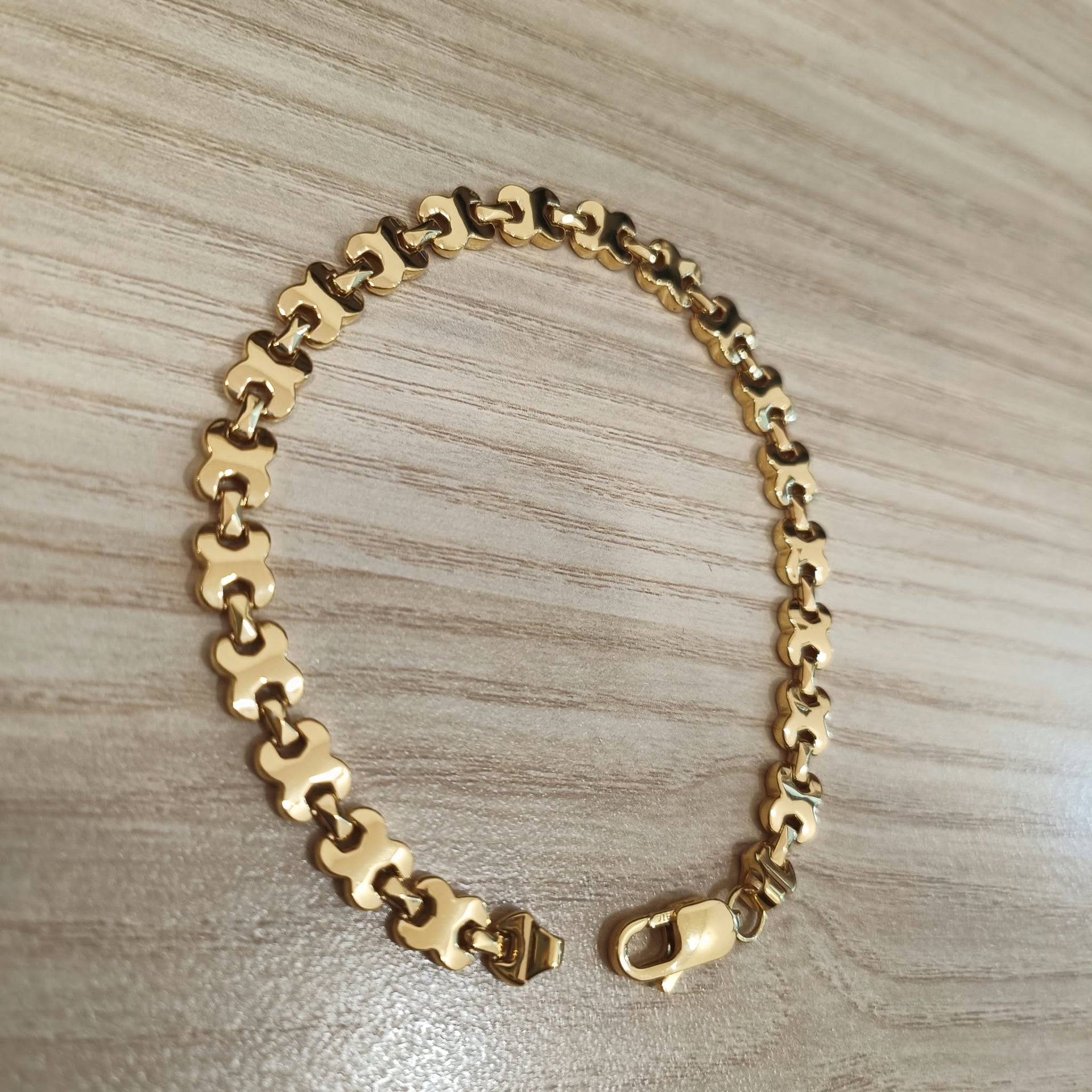 916 Gold Geometric Bracelet | Modern 22K Gold Design
