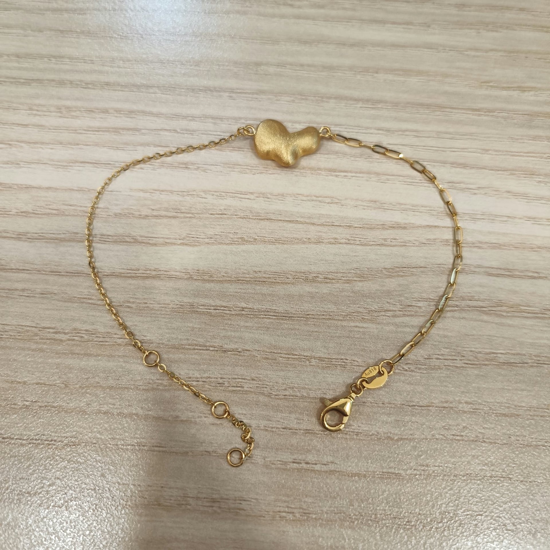 916 Gold Fancy Bracelet | Elegant Lightweight 22K Gold Design