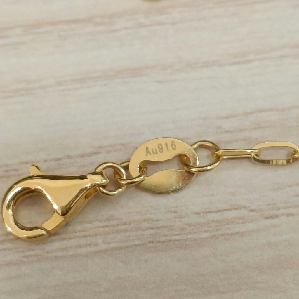 916 Gold Fancy Bracelet | Elegant Adjustable 22K Gold Design