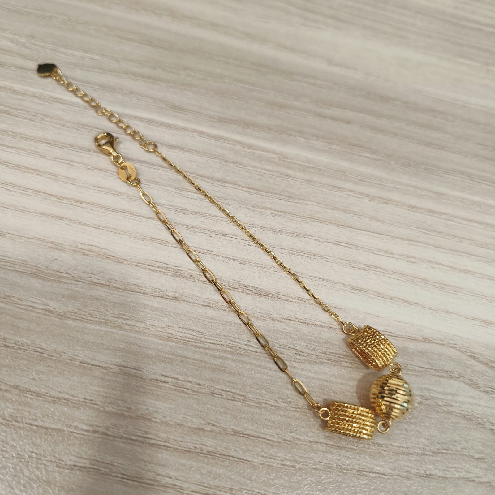916 Gold Fancy Bracelet | Elegant Adjustable 22K Gold Design