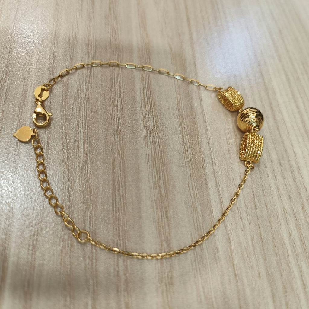 916 Gold Fancy Bracelet | Elegant Adjustable 22K Gold Design