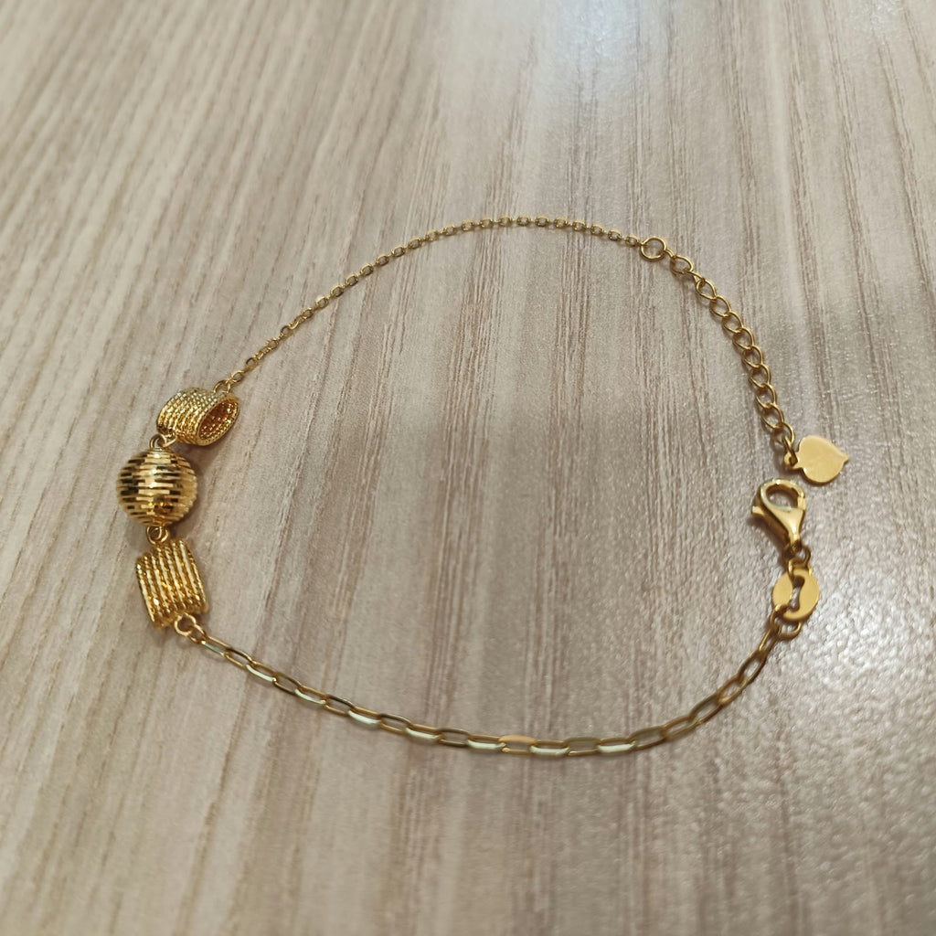 916 Gold Fancy Bracelet | Elegant Adjustable 22K Gold Design