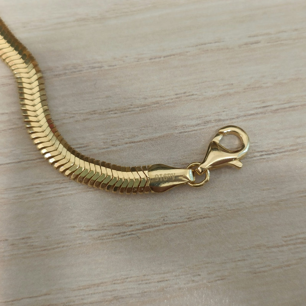 916 gold snake chain bracelet in 22K yellow gold - view 1