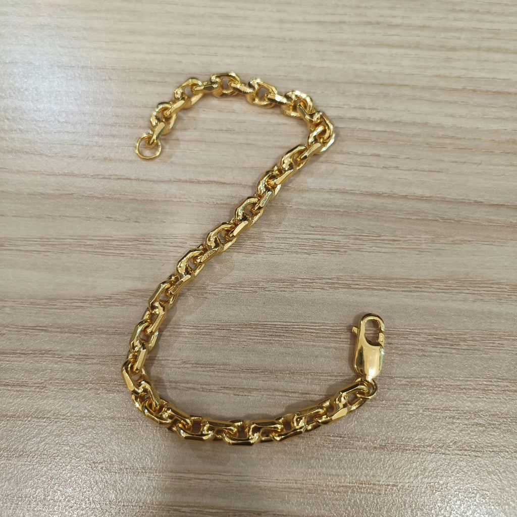 916 Gold Solid Wanzi Bracelet | Heavyweight 22K Gold Design