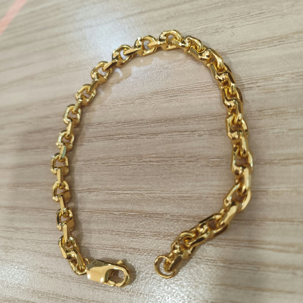 916 Gold Solid Wanzi Bracelet | Heavyweight 22K Gold Design
