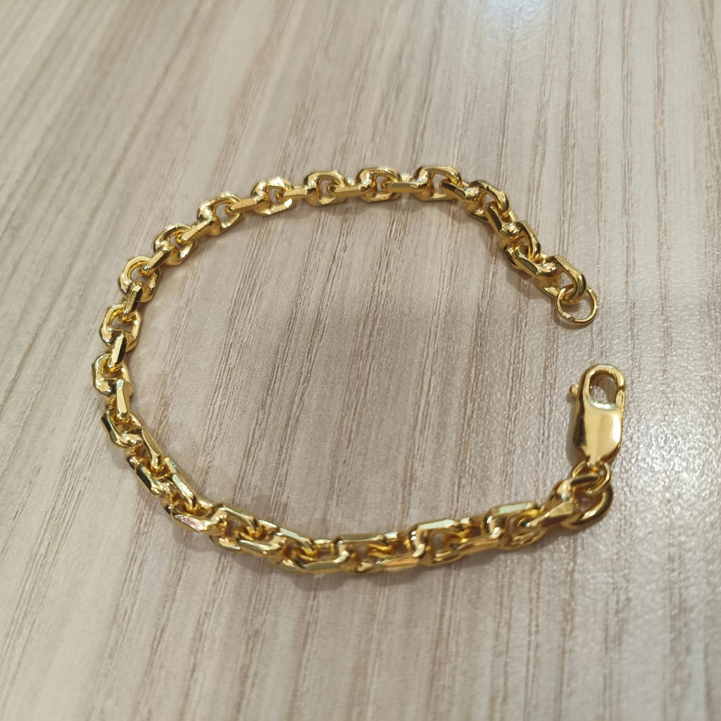 916 Gold Solid Wanzi Bracelet | Heavyweight 22K Gold Design