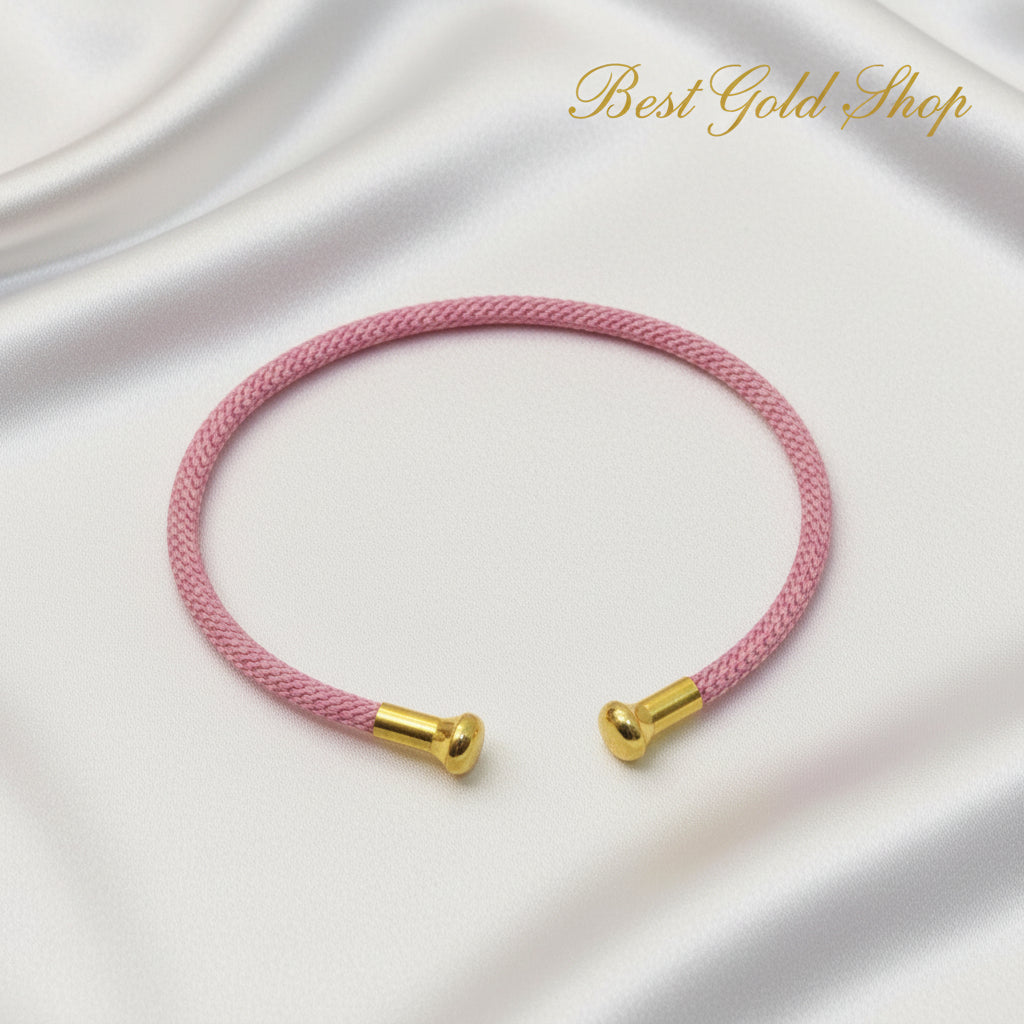 Adjustable Charm Bangle – Premium Stainless Steel Chrome (Yellow Gold Color)BraceletsBest Gold Shop