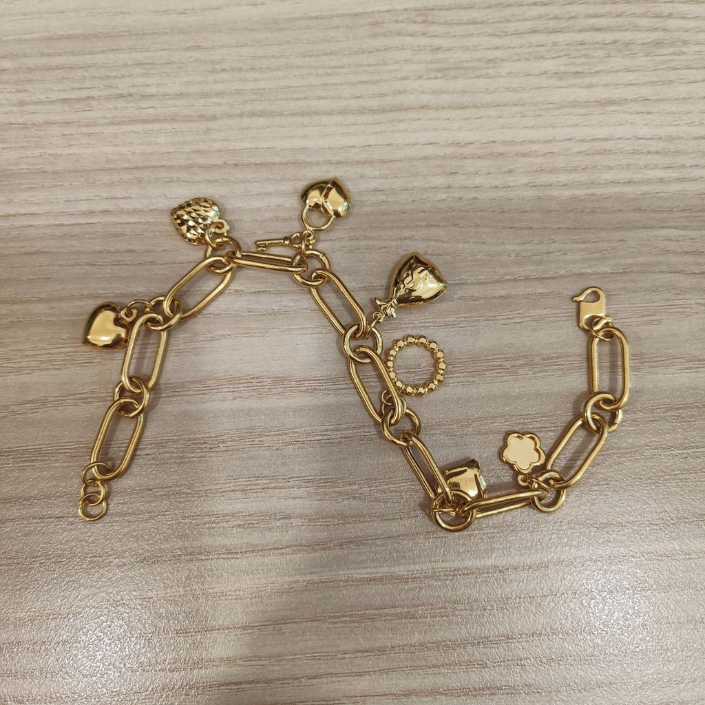 916 gold anchor bracelet charm arrangement, BR26765