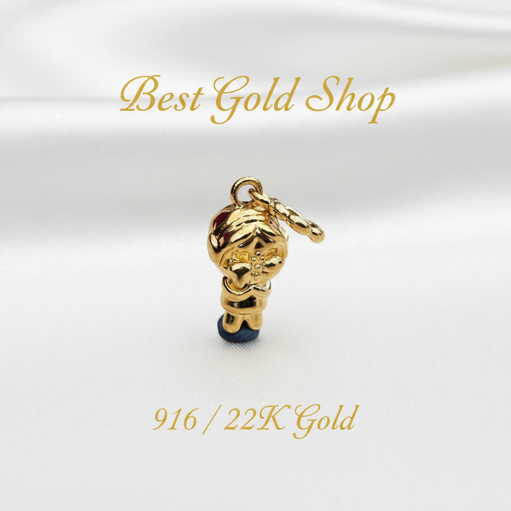 Guild Bullion 916 gold animal figure charm; collection design reference. Check selector for current options and availability.