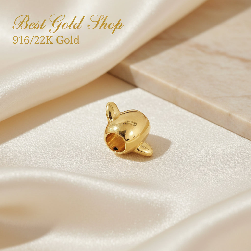 Guild Bullion 916 gold three dimensional airplane charm; collection design reference. Check selector for current options and availability.