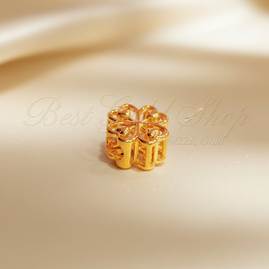 Guild Bullion 916 gold flower bead; collection design reference. Check selector for current options and availability.