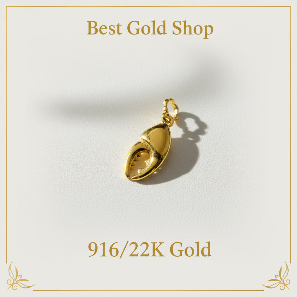 Guild Bullion 916 gold polished bell shaped charm; collection design reference. Check selector for current options and availability.