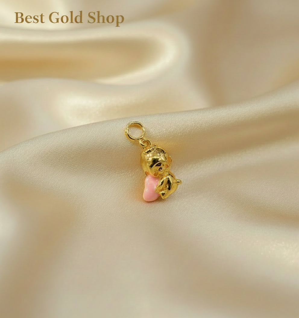 Guild Bullion 916 gold small charm with coloured accent; collection design reference. Check selector for current options and availability.