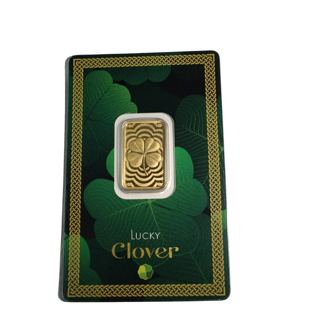 PAMP Suisse Lucky Clover 5g gold bar front design