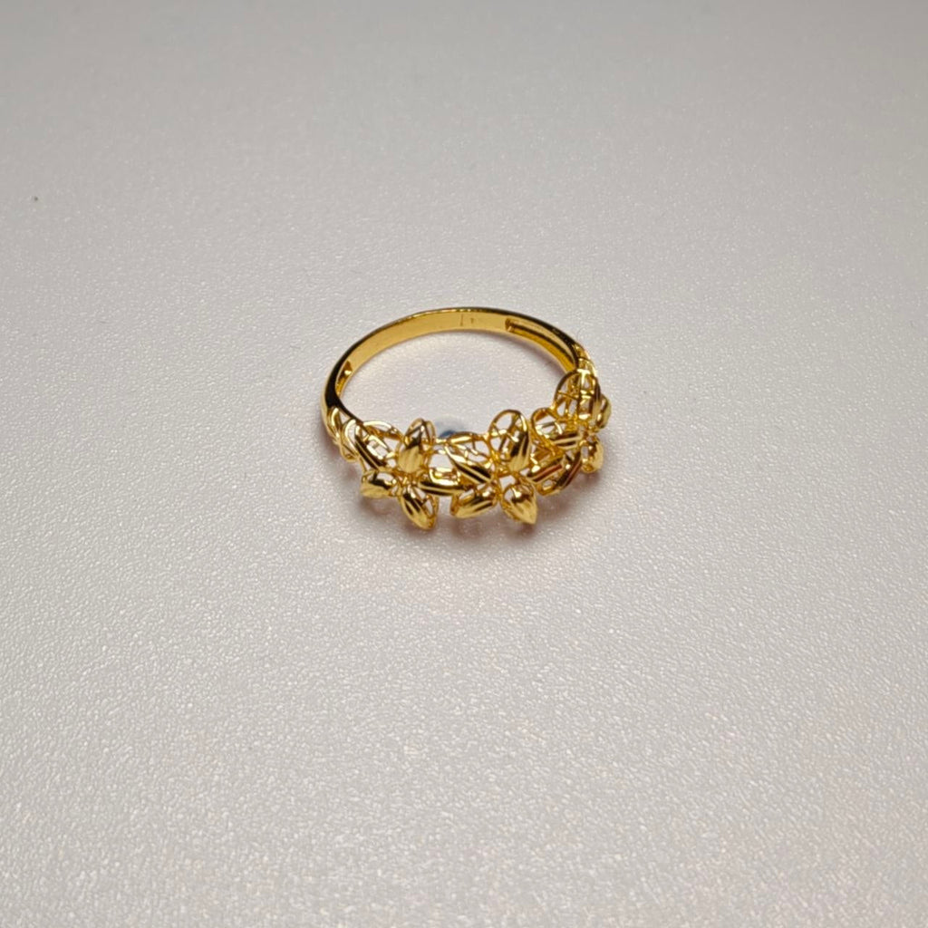 916 Gold Flower Ring | Elegant 22K Gold Design