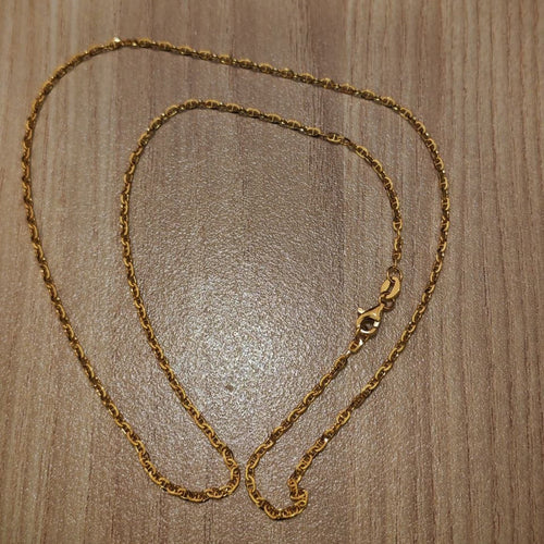 916 Gold Twisted Link Necklace | Elegant Everyday Chain
