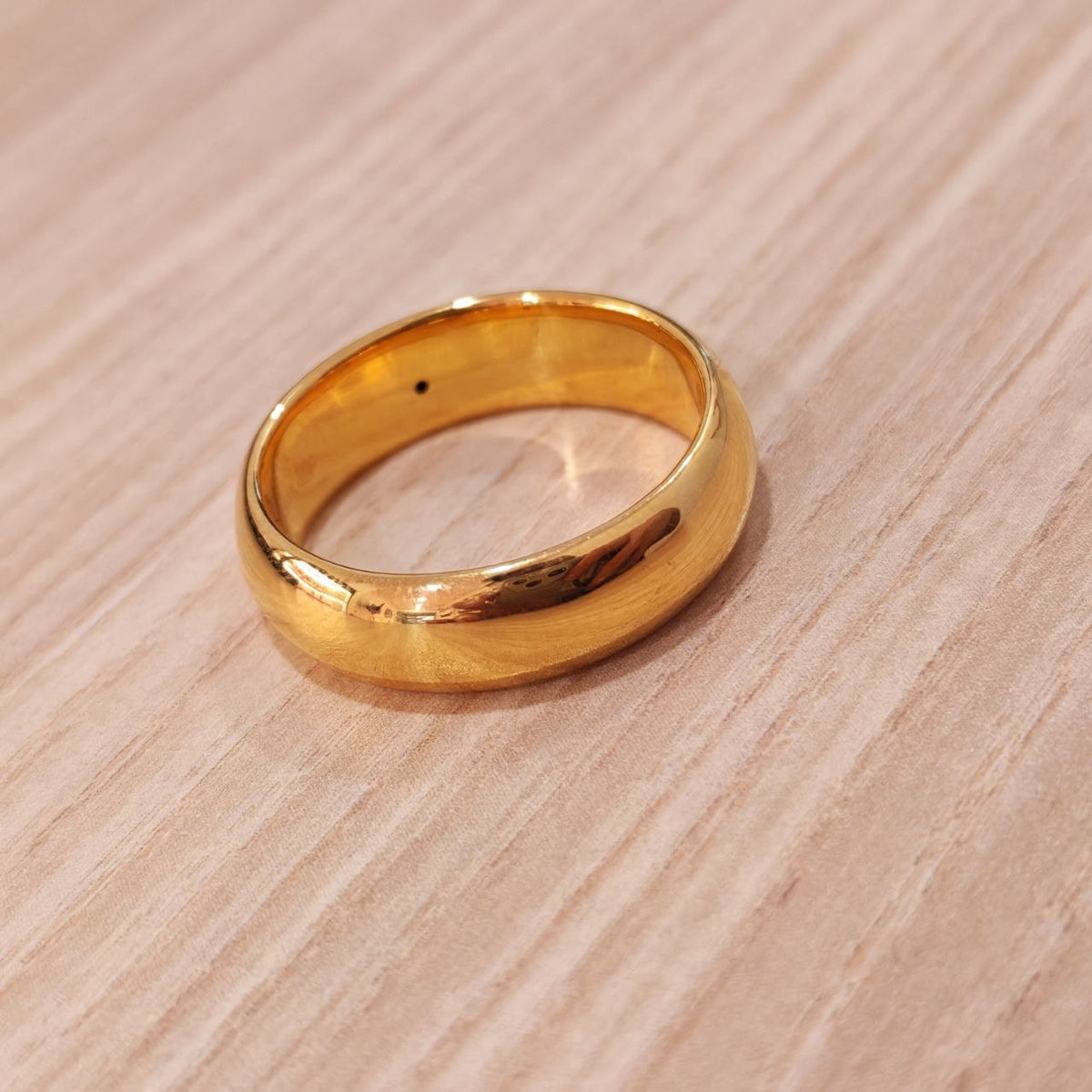 916 Gold Smooth Band Ring | Simple Everlasting 22K Band