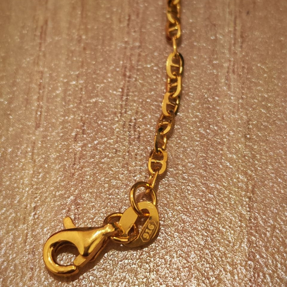 916 Gold Twisted Link Necklace | Elegant Everyday Chain