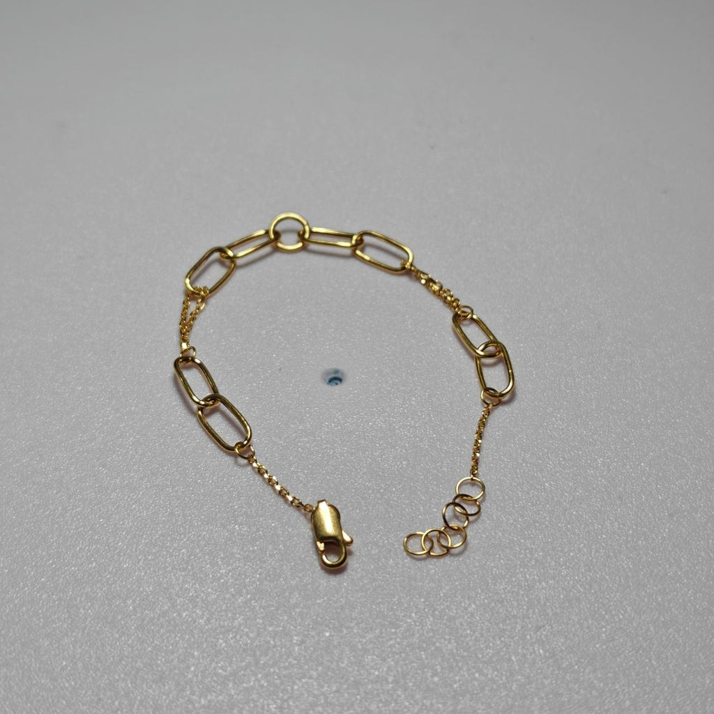 916 Gold WanZi Loop Bracelet | Adjustable 22K Gold Design
