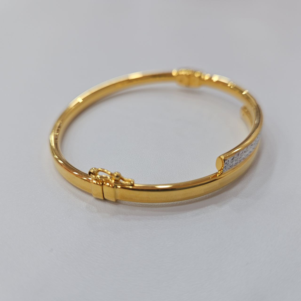22k / 916 Gold Sparkling Dual Row Bangle Dual Tone