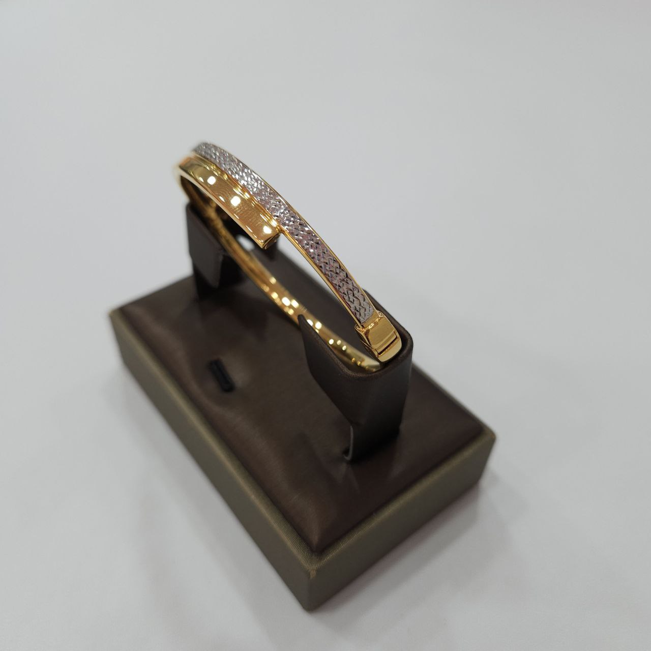 22k / 916 Gold Sparkling Dual Row Bangle Dual Tone