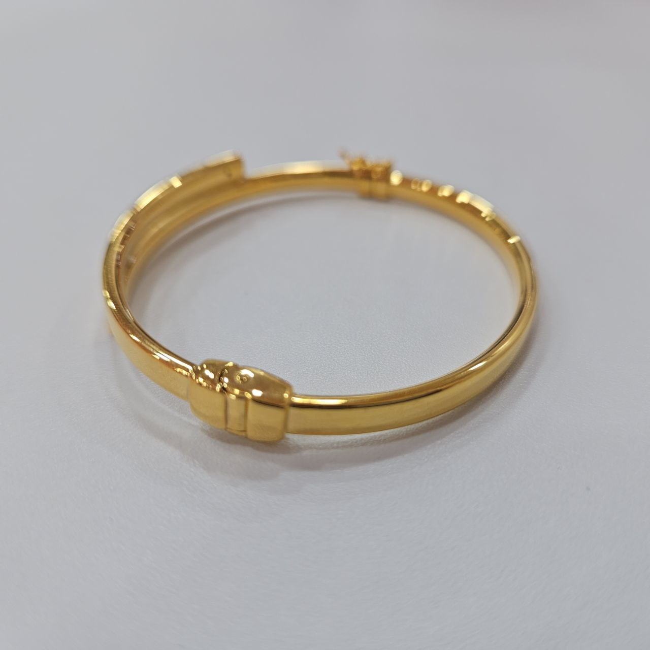 22K/916 Gold Matt Dual Row Bangle - Simple Design