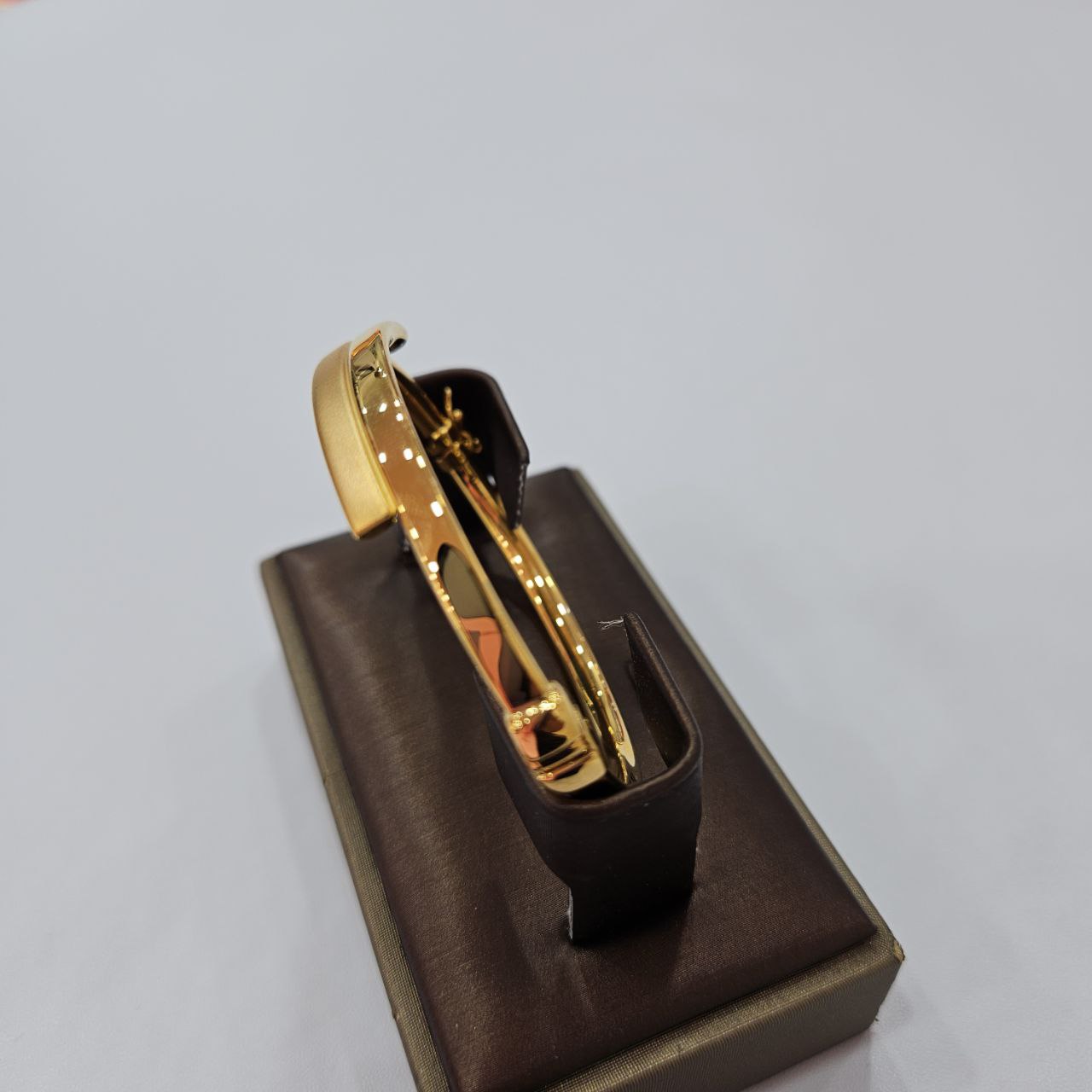 22K/916 Gold Matt Dual Row Bangle - Simple Design