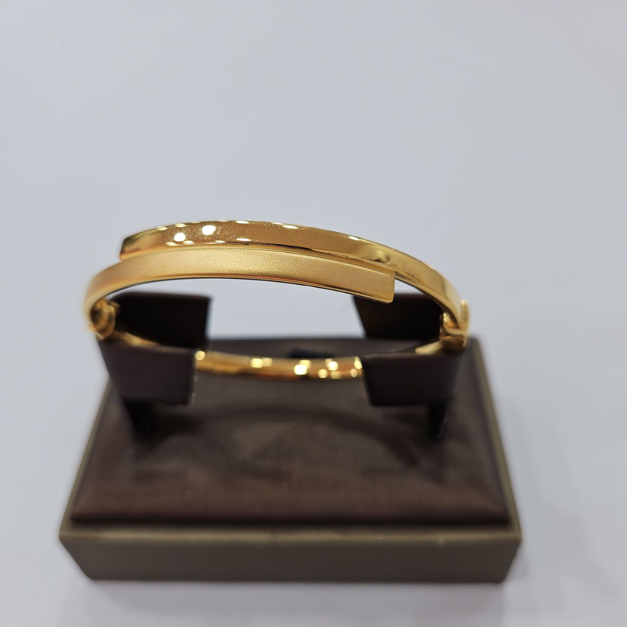 22K/916 Gold Matt Dual Row Bangle - Simple Design
