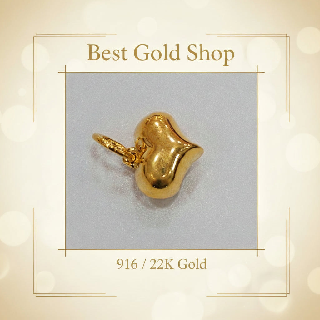 22k / 916 Gold Heart Necklace By Best Gold Shop - Best Gold Shop 22k gold 22k gold chain 22k gold necklace Charms & Pendants