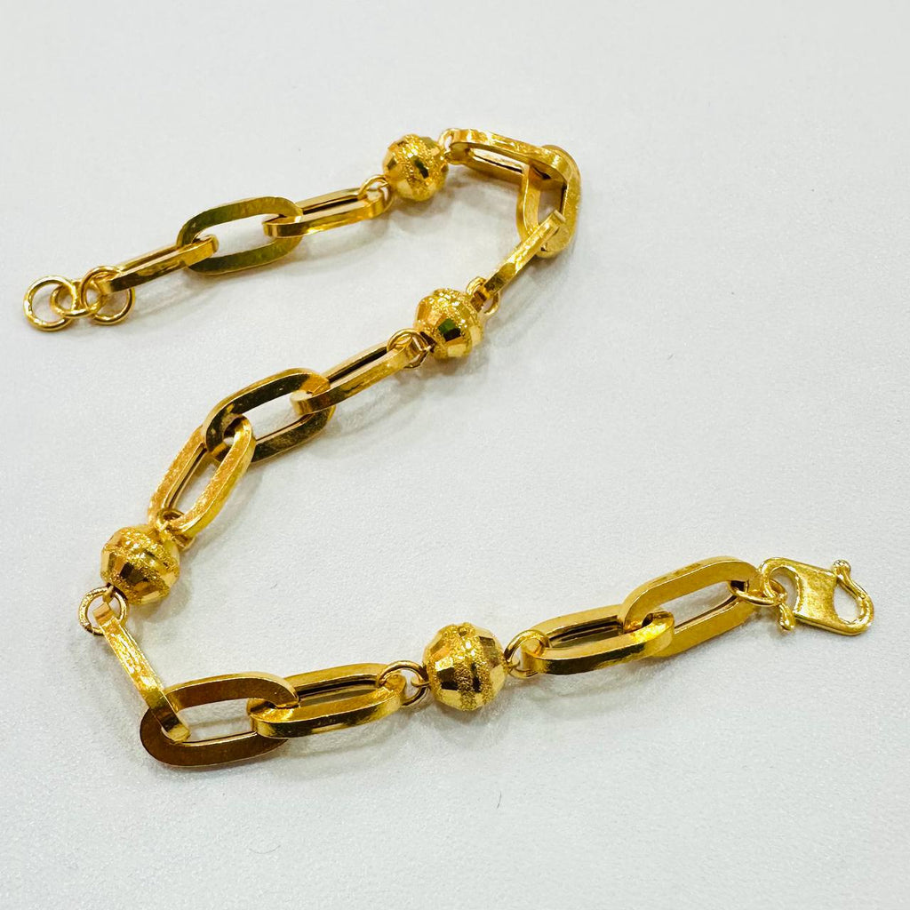 22K / 916 Gold Anchor beads Bracelet New Design