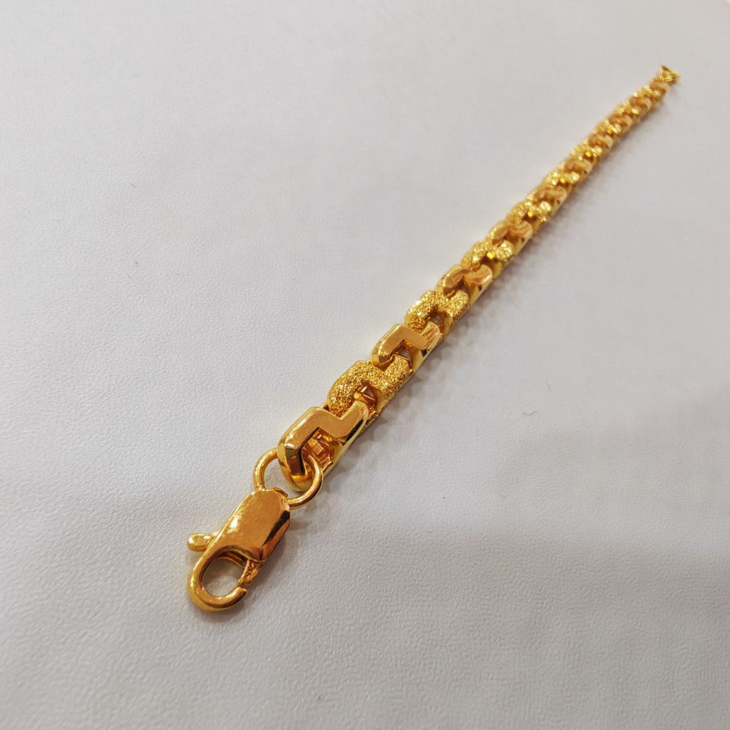 916 Gold Solid Bold Sandy Wanzi Bracelet