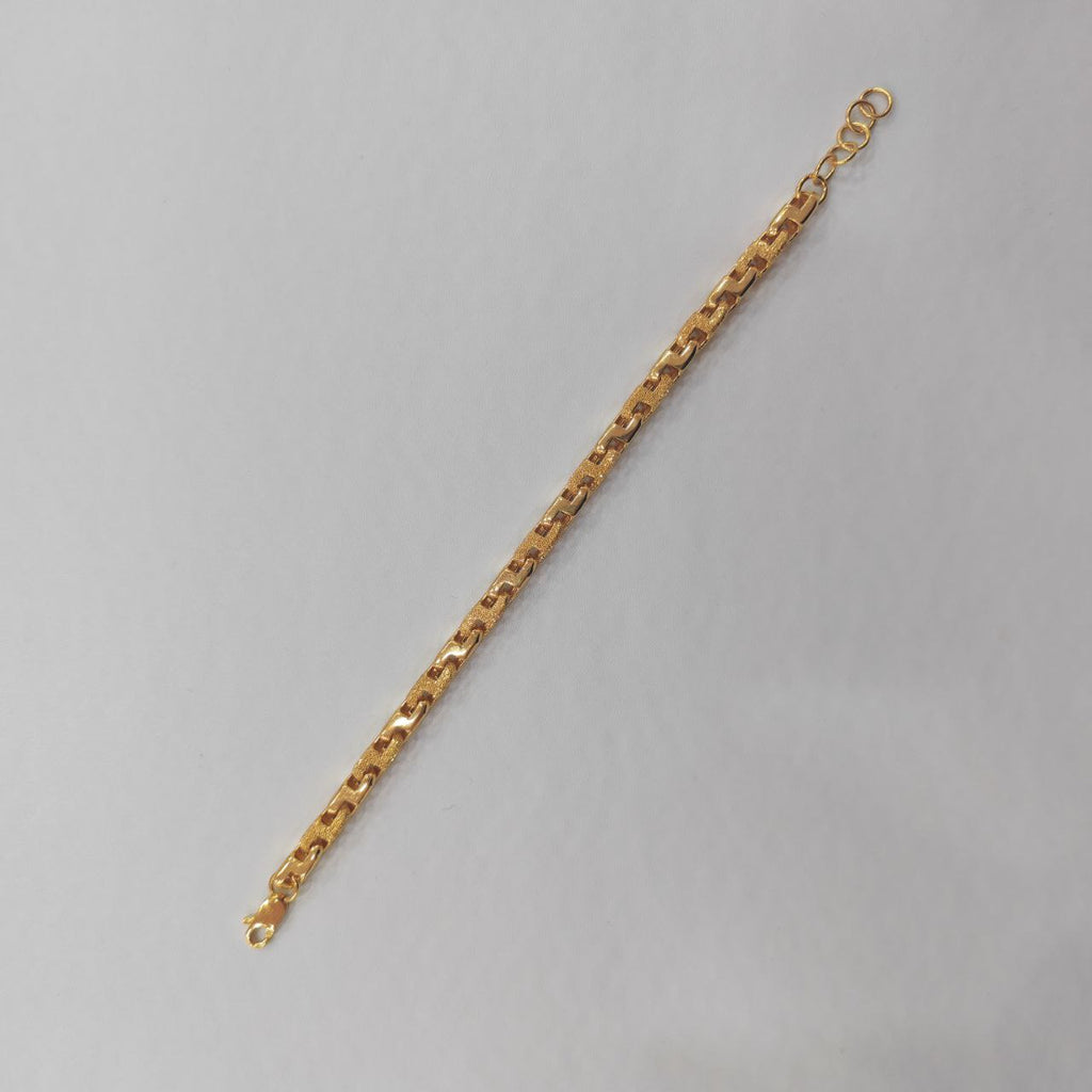 916 Gold Solid Bold Sandy Wanzi Bracelet